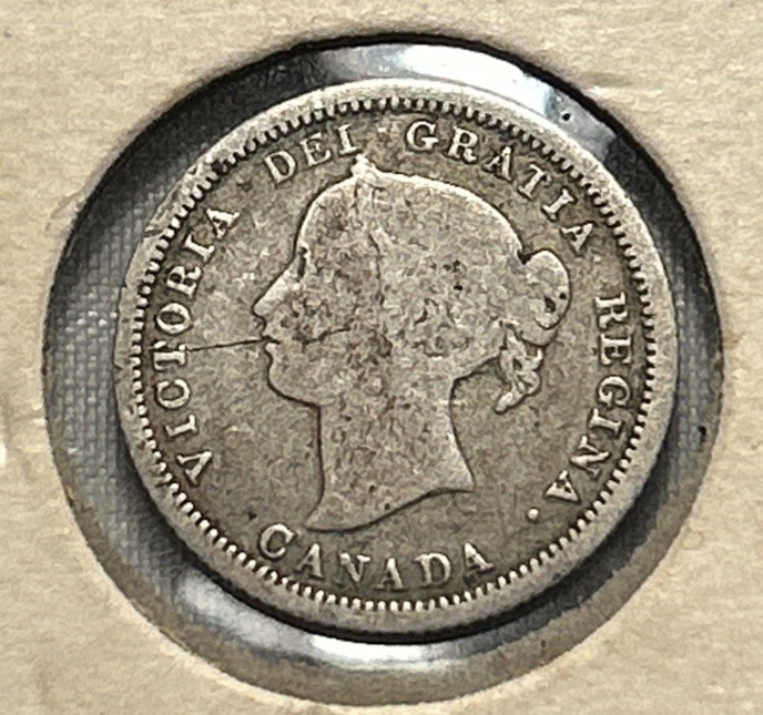 CANADA-1870 WIRE RIM 5 CENT SILVER