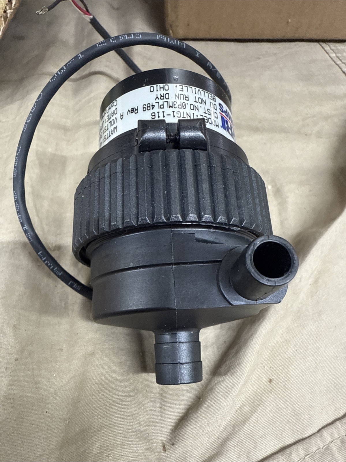 GRI PUMPS Model: INTG1-116 40 Watts 36vdc