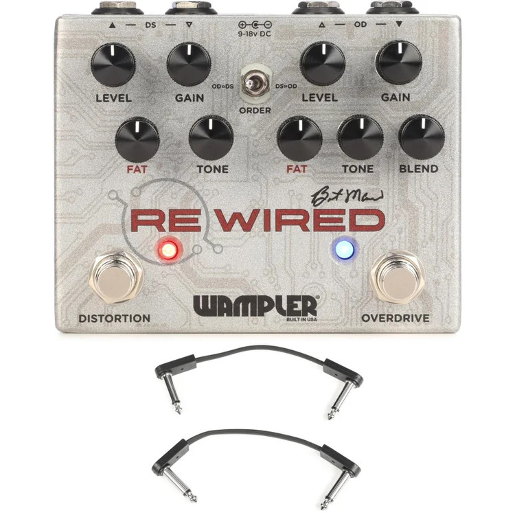 Wampler ReWired Brent Mason Signature Overdrive and Distortion Pedal with EBS