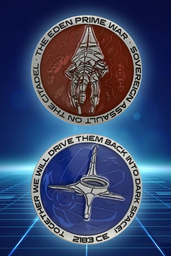 Mass Effect Asari Heavy Cruiser Reaper Eden Prime War Coin Official Sold Out NEW
