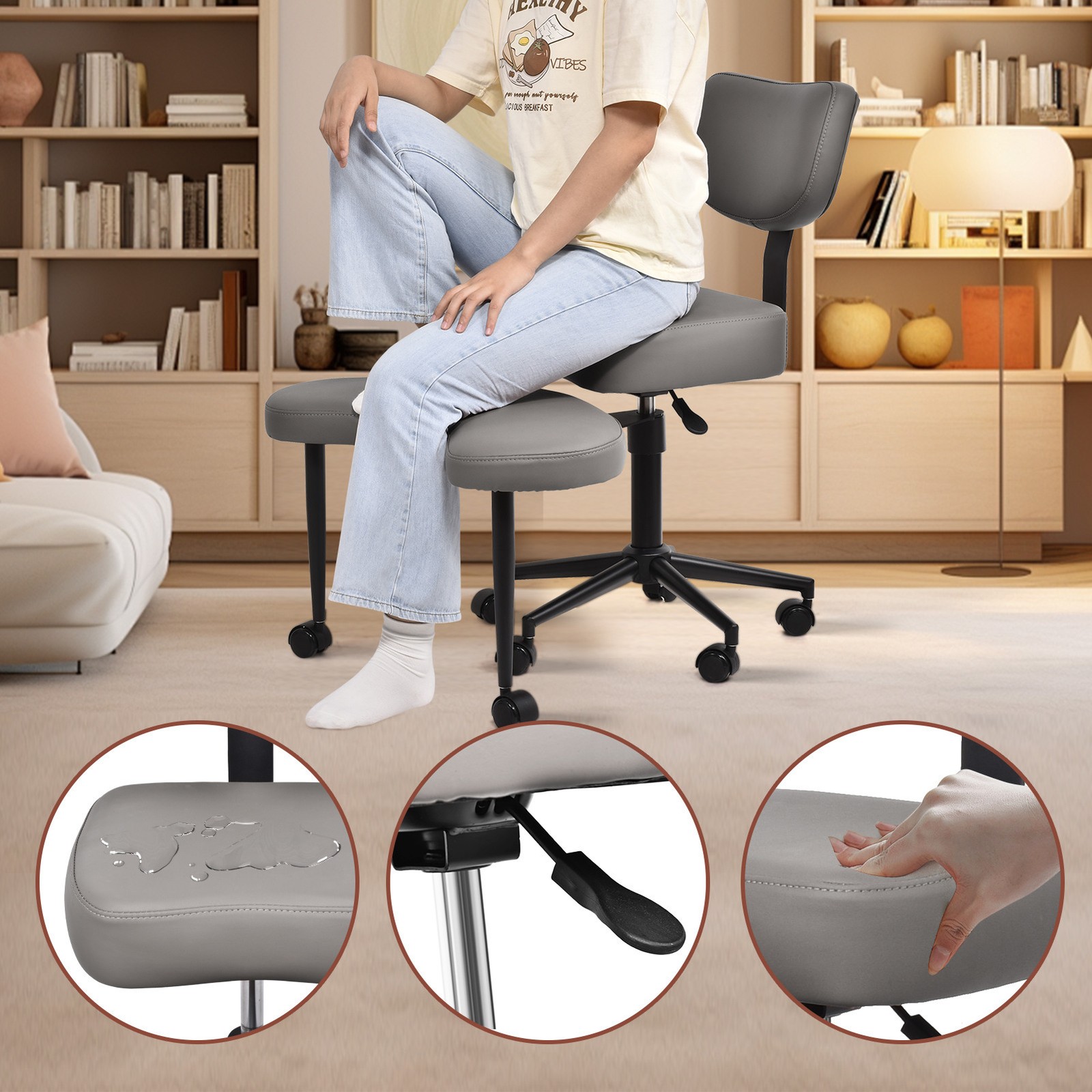 Meditation Cross Legged Armchair, ADHD Chair, Criss Cross Chair for Home Office