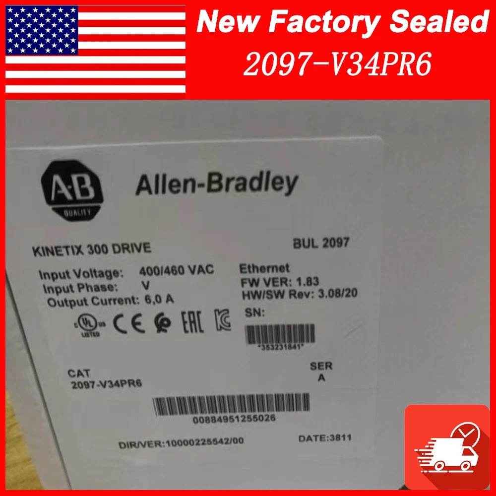 1PC New AB 2097-V34PR6 SER A Kinetix 300 Servo Drive 400/480V AC 3-PH 6A PLC