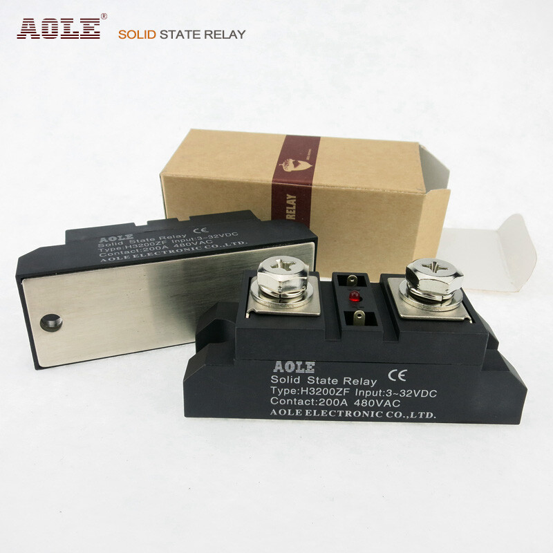 200A 工業用グレード モジュール ソリッドステートリレー H3200ZF 3-32VDC 搭載、アウト 24-480VAC-
