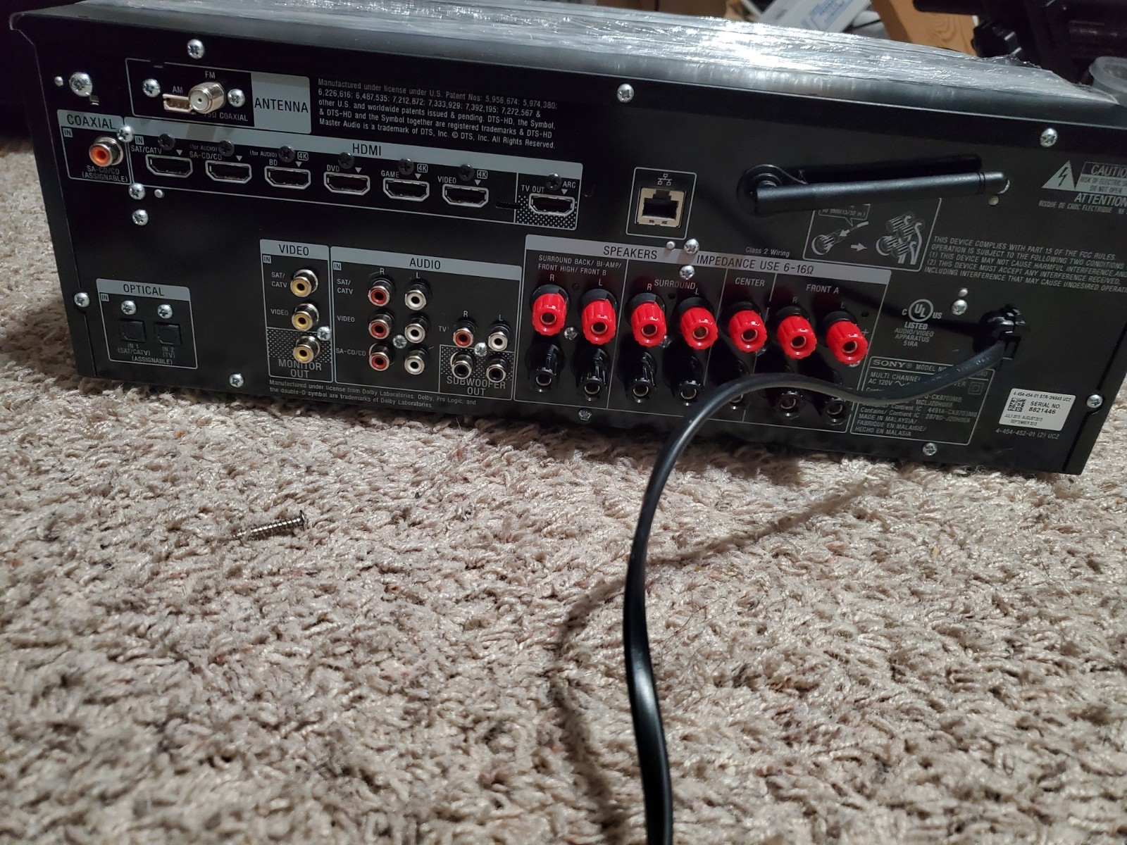 Sony STR- DN840 7.2 Multi-Channel AV Receiver, READ