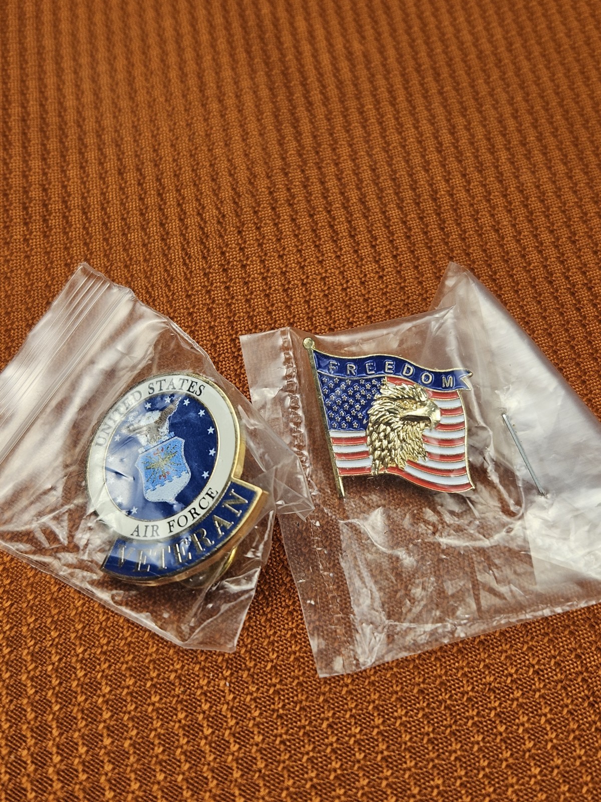 2 Air Force and Flag Pins