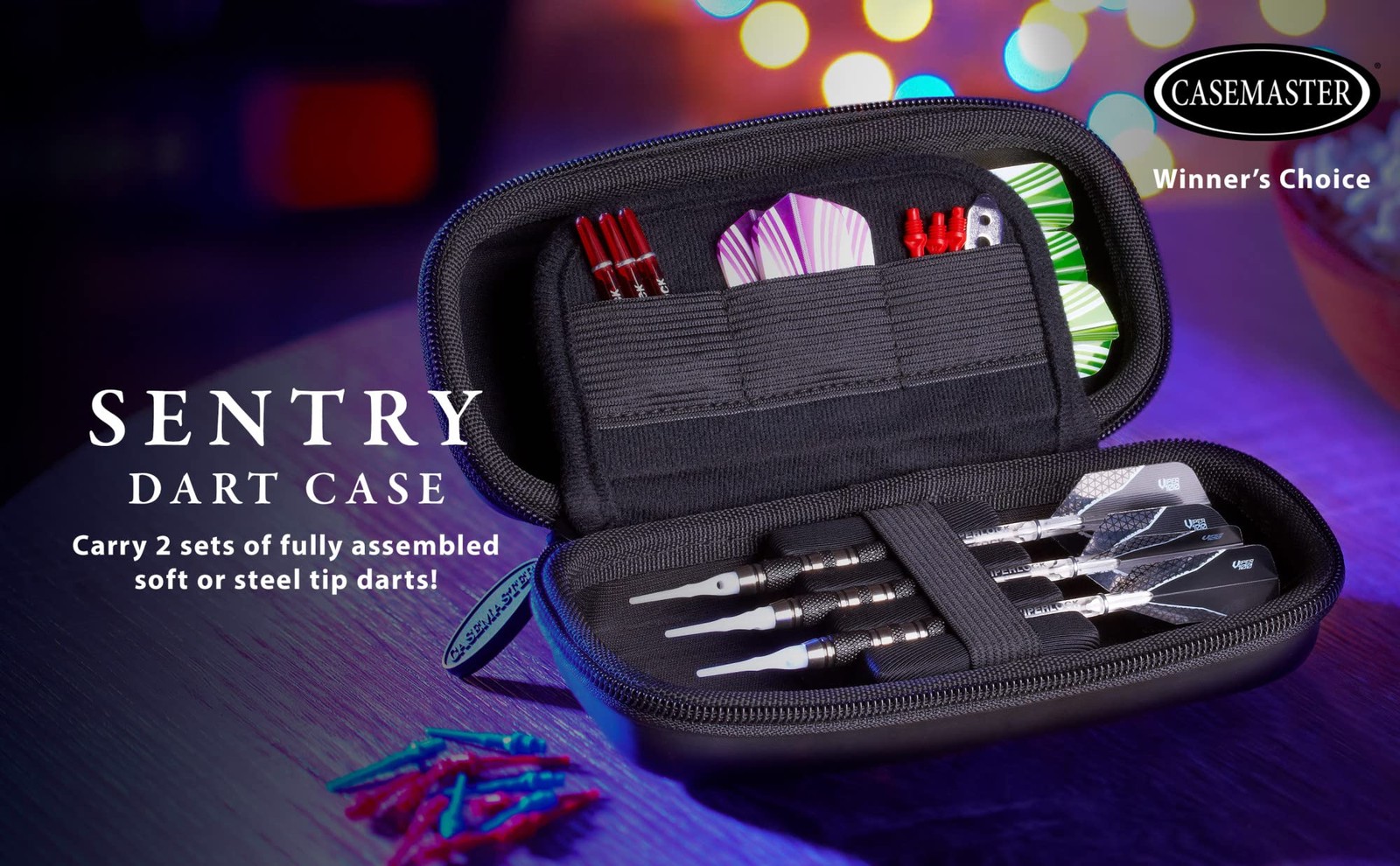 Casemaster Sentry Dart Case American Flag Capacity: 6 darts,