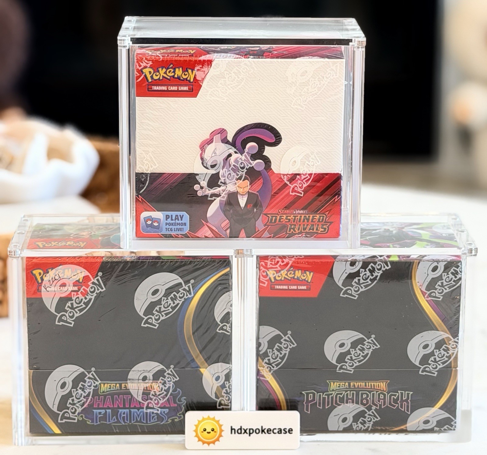 Pokemon Booster Box Acrylic Case Display Strong Magnetic Lid Protector BB