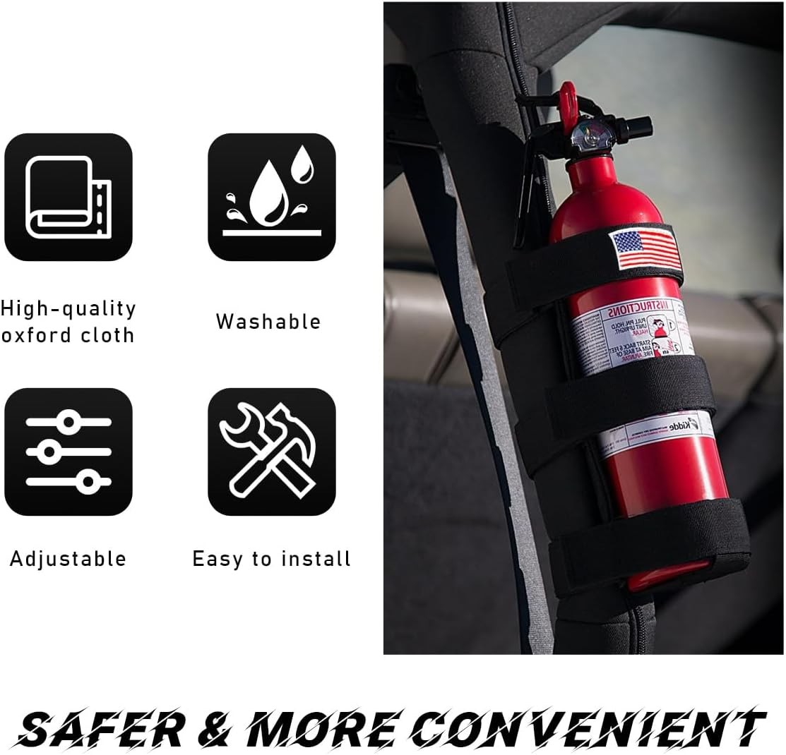 Fire Extinguisher Holder, Adjustable Roll Bar Fire Extinguisher Mount Holder,...
