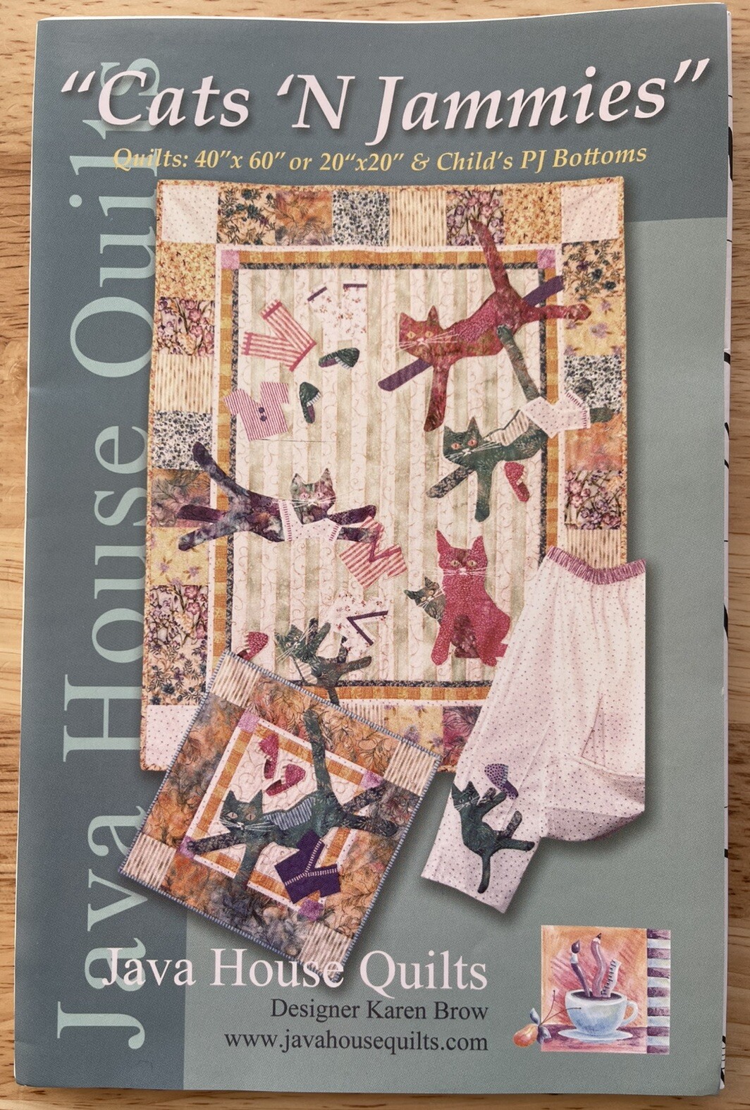 Quilt Pattern: "Cats N' Jammies" by Java House Quilts Karen Brow