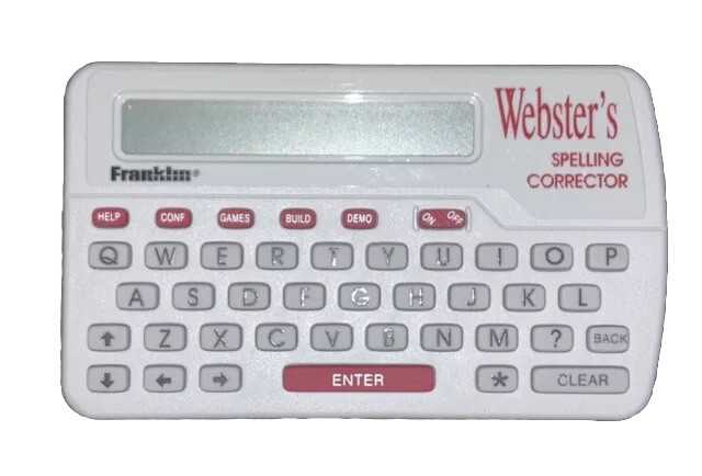 Franklin Next Century Crossword Solver Webster’s Spelling Corrector