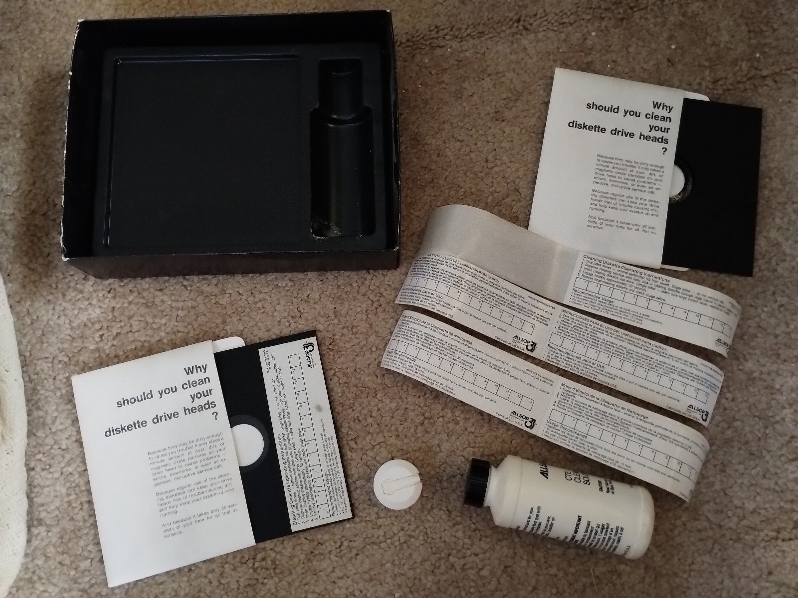Allsop floppy drive head cleaning kit, 2 disks, no cleaning solution