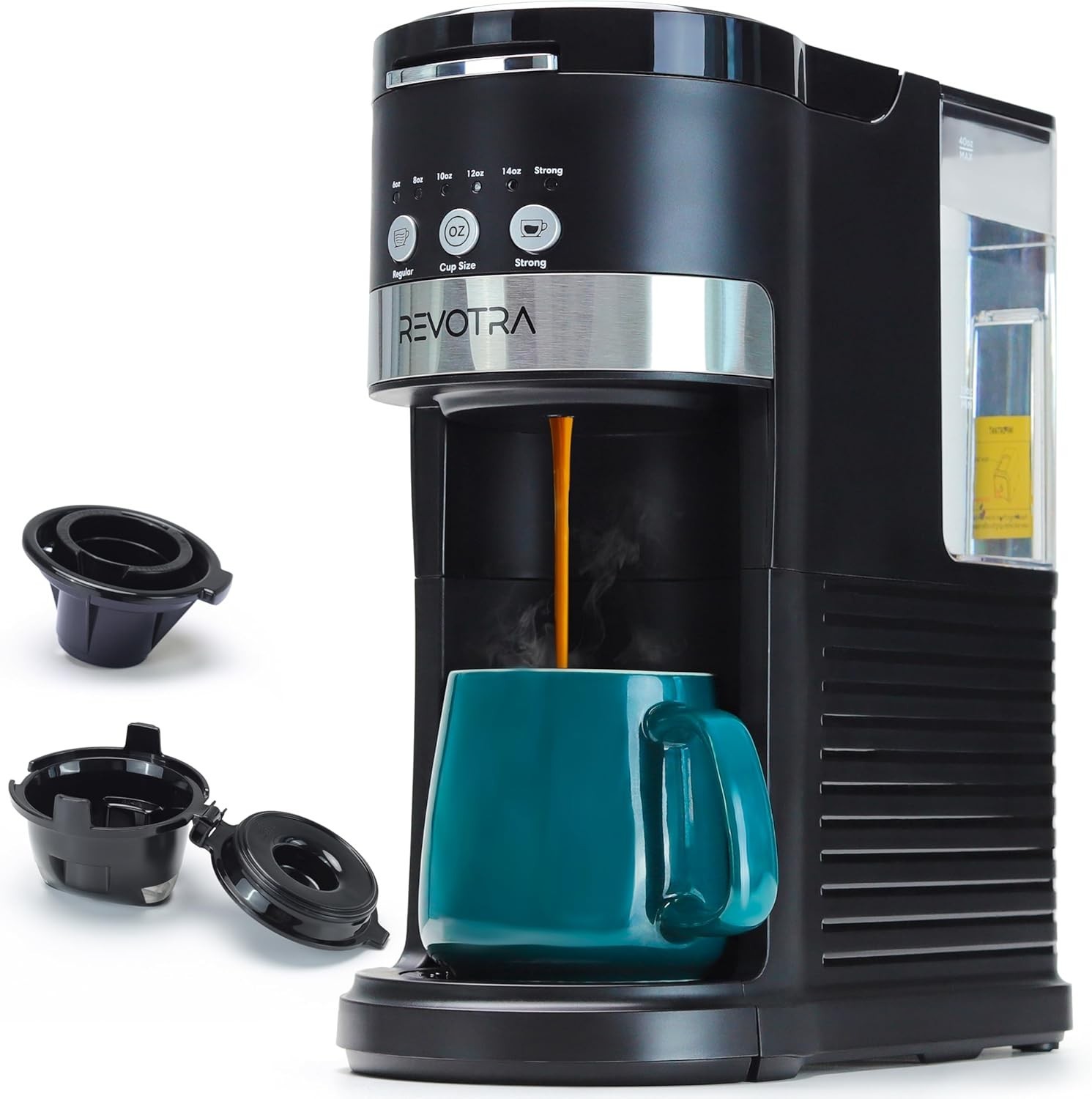 Single Serve Coffee Maker Pods & Ground Coffee 6 to 14oz Brew Sizes Strong Brew