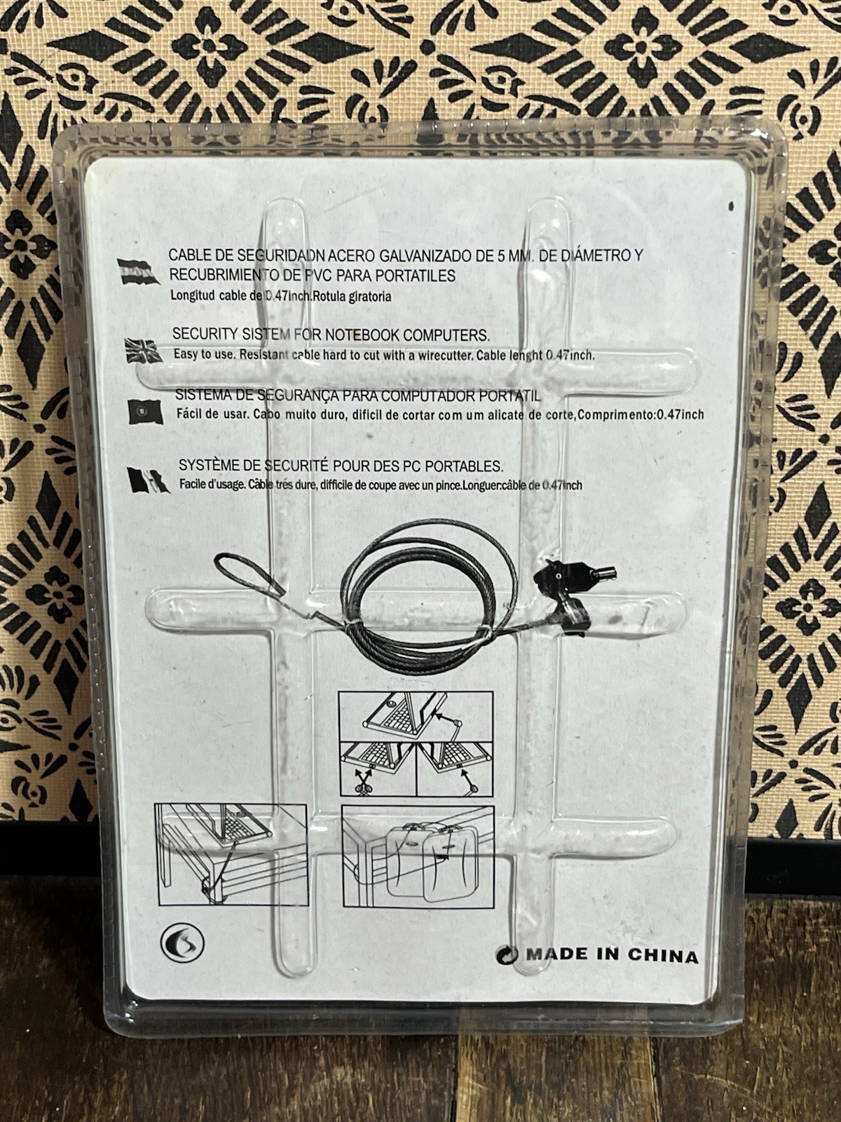 Notebook Computer Lock Steel Cable Strong Durable