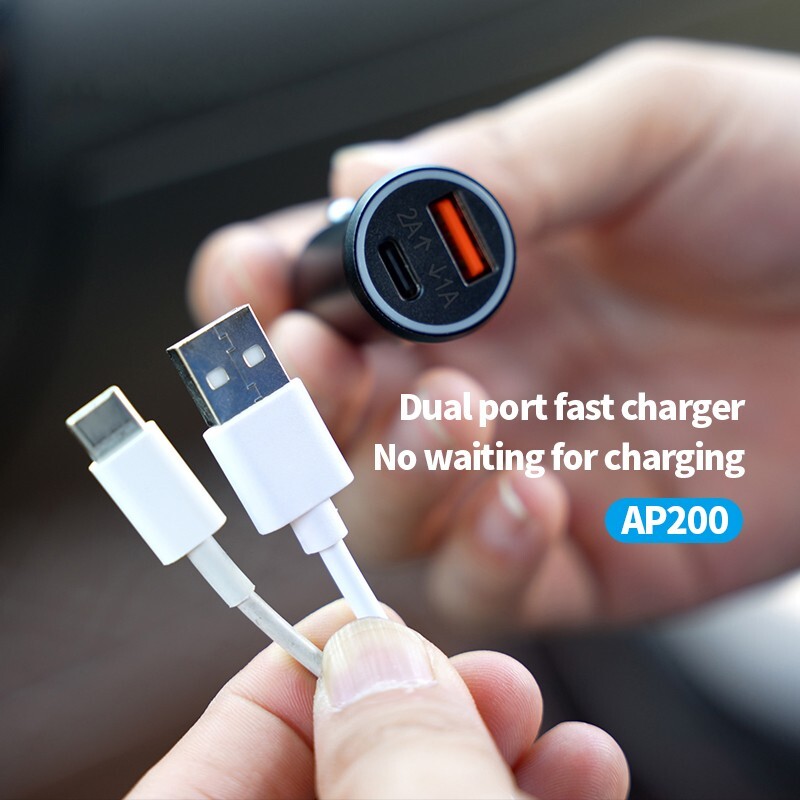 2-in-1 Mini Car Tracker&Car Charger Dual Purpose Find My Real Time GPS Locator