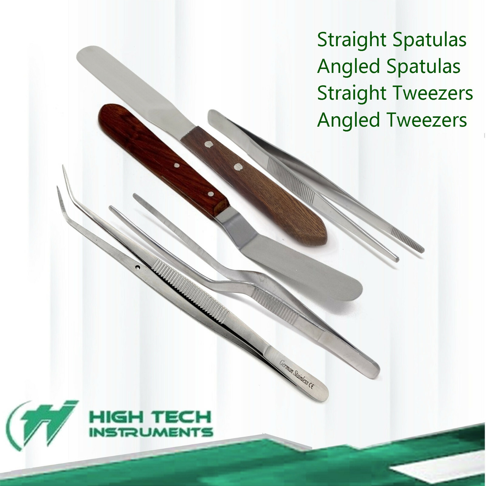 Chef Small Solid Cookie Spatula Stainless Steel w/ Wood Handle Serrated Tweezers