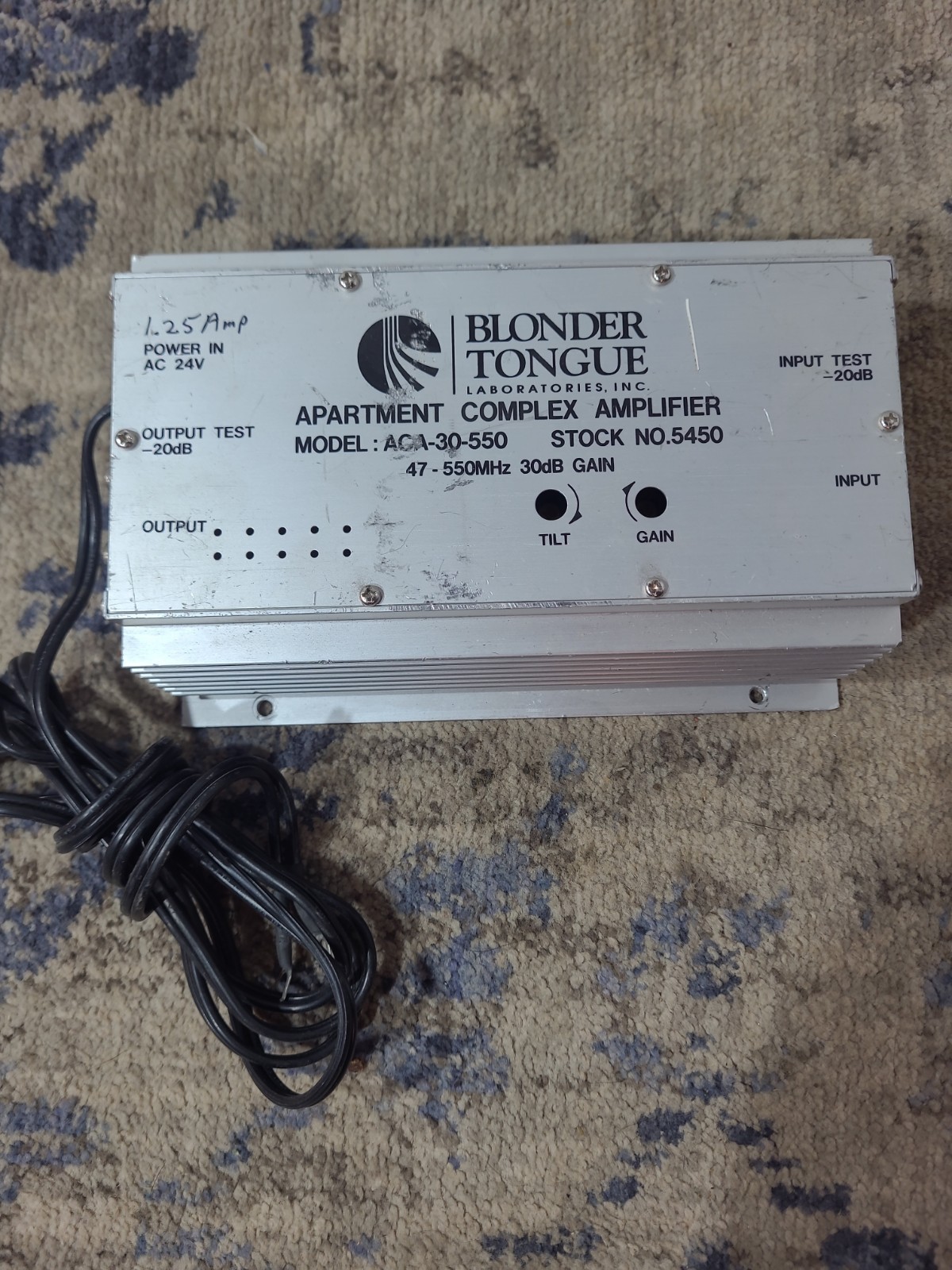 Blonder Tongue ACA-30-550 Apartment Complex Amplifier 47-550MHz 30dB Gain