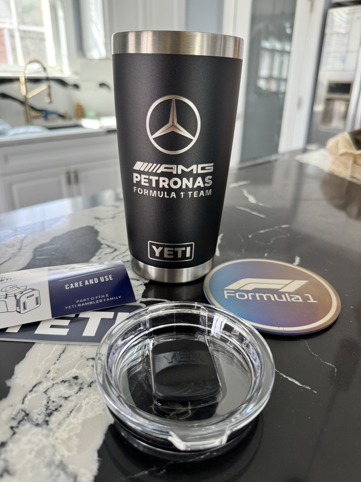 YETI Rambler 20oz AMG Petronas Mercedes F1 Formula 1 Racing Russell Antonelli