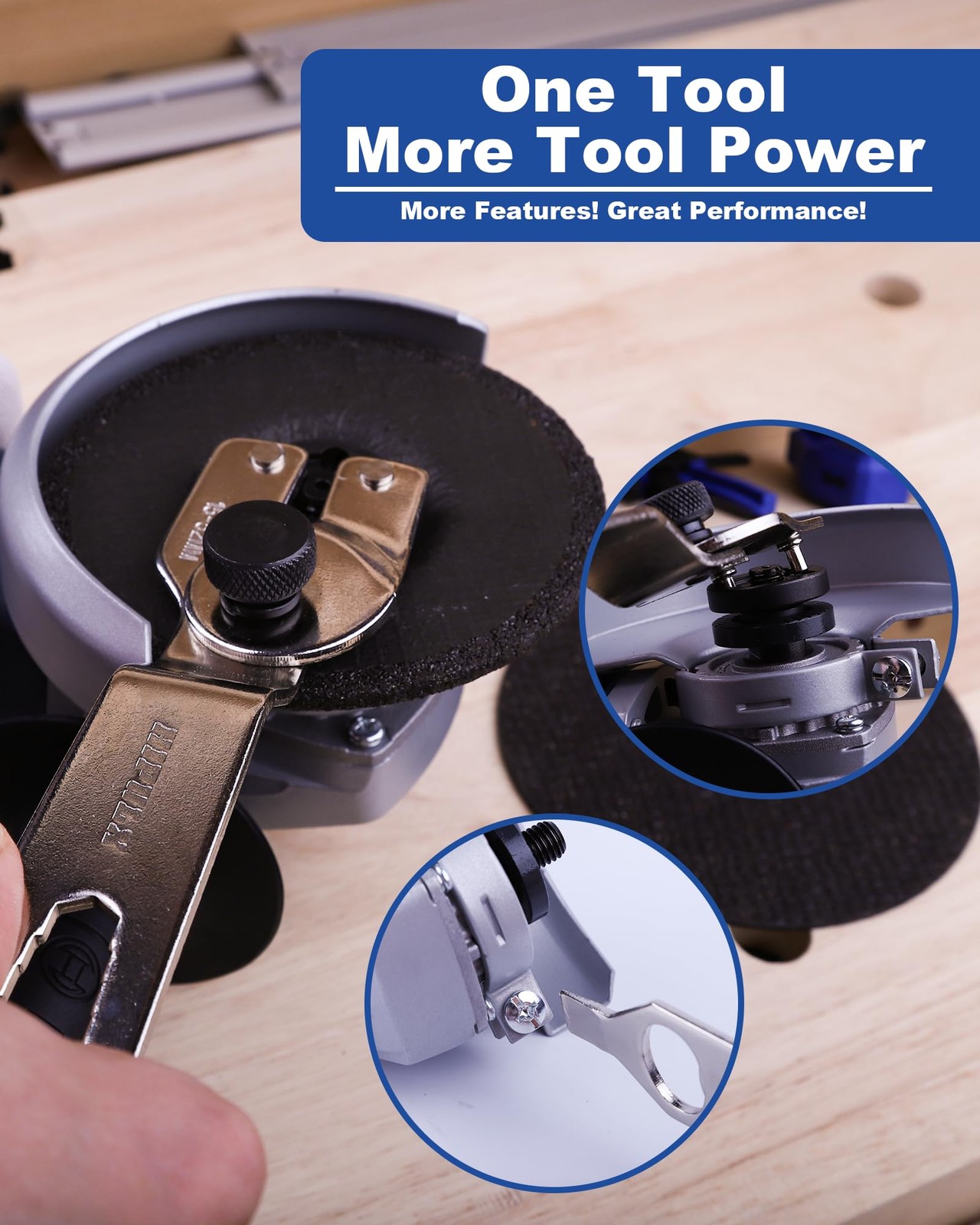 HIPULX 4-in-1 Angle Grinder Wrench | Multi-Function Pin Spanner | Adjustable ...