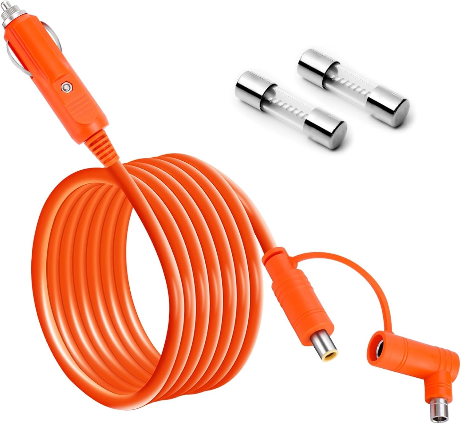 14AWG 12V/24V Car Charger Cable for Portable Power Station, 2M/6.6FT Fast Chargi