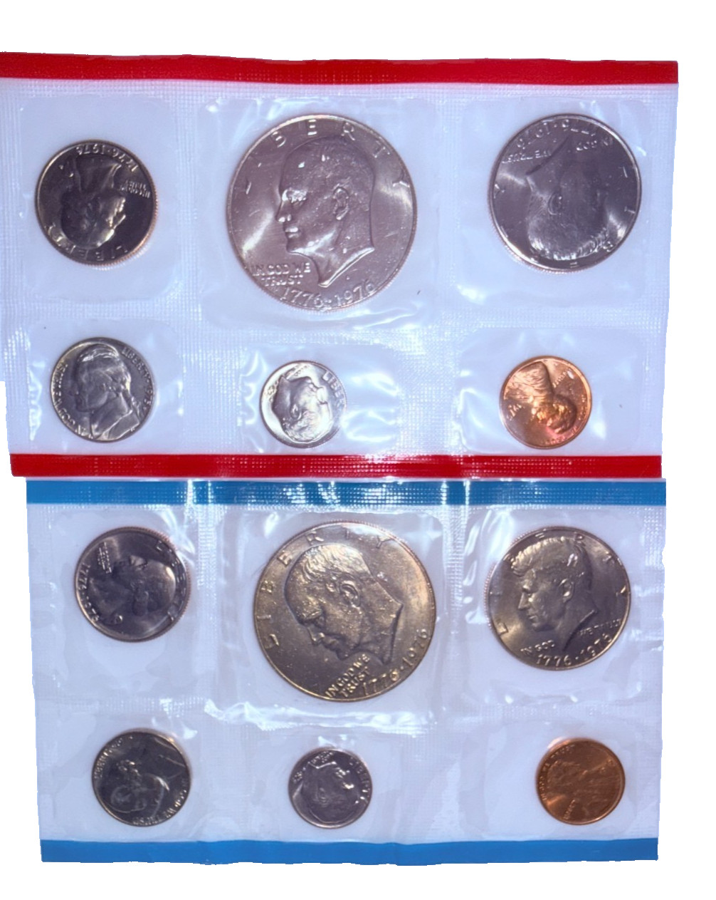 1975 US Uncirculated Mint Set 12 Coins Original Cello Flat Pack "As Pictured"