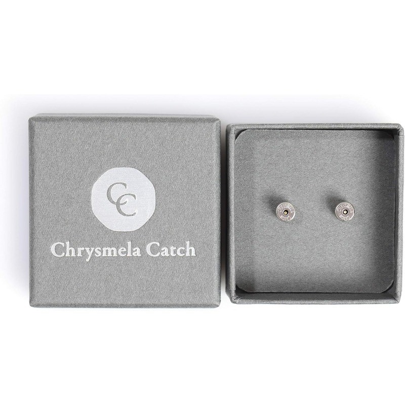 Most Secure Earring Back by Chrysmela Platinum Patented technology automatically