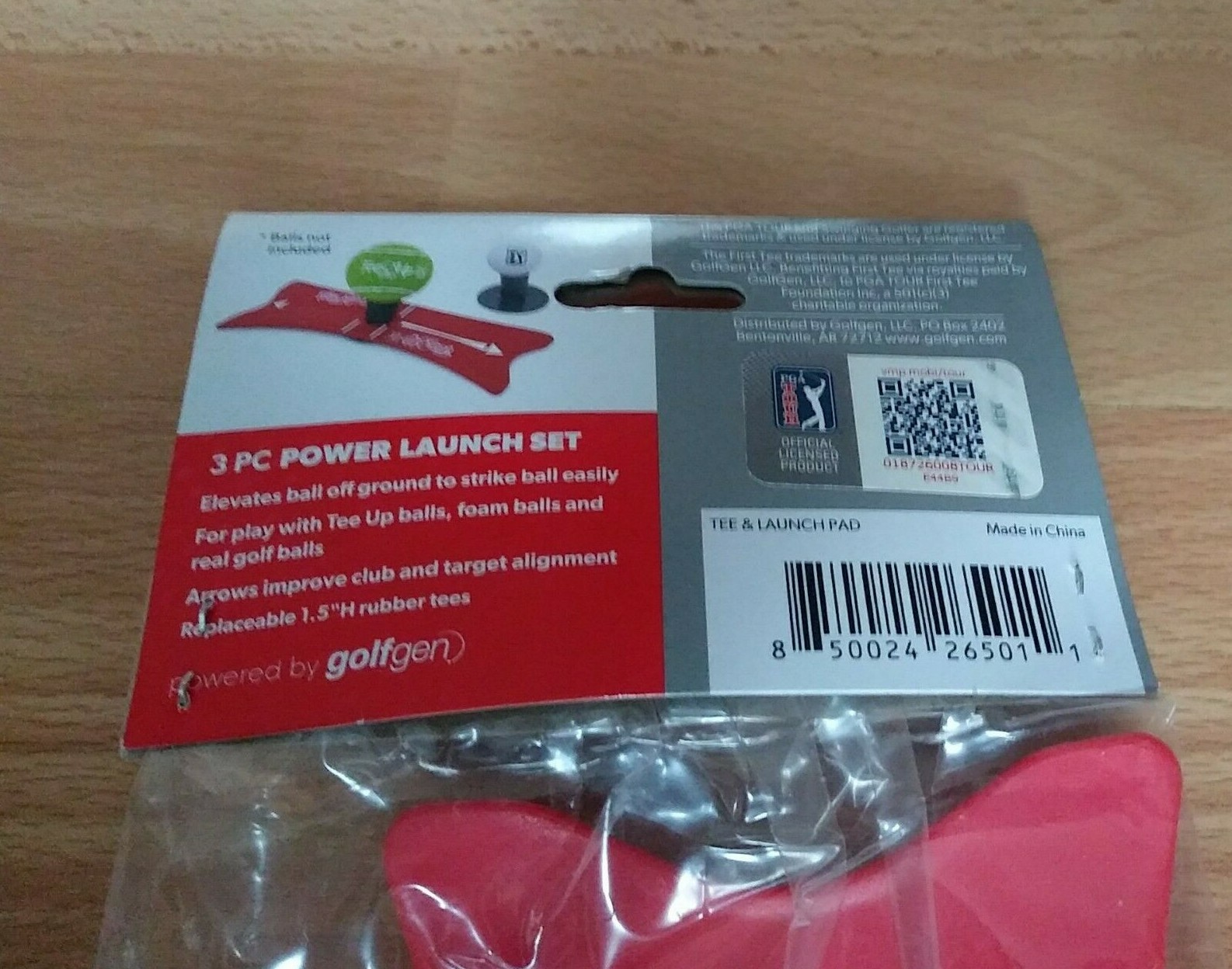 PGA Tour Tee Up Golf Power Launch Set - Launch Pad + 2 Rubber Tees - New NIP