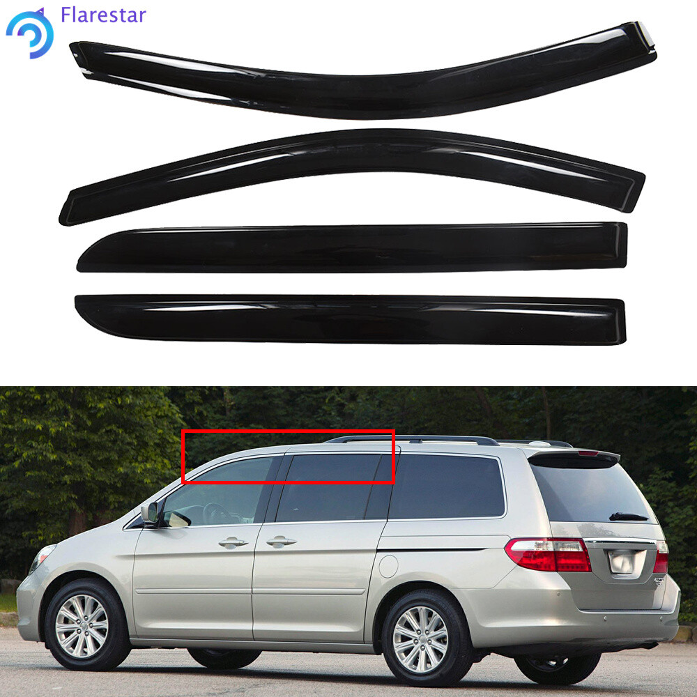 4PCS Window Visors Vent Fit For 05 06 07 Honda Odyssey Rain Guards Deflector