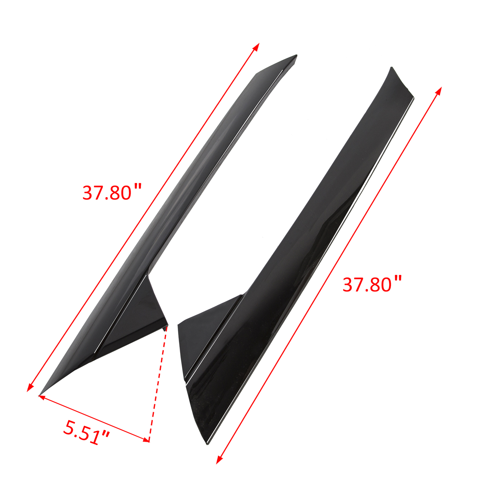 Fit 2011-2019 Ford Explorer Pair Windshield Outer Pillar Trim Molding Left Right