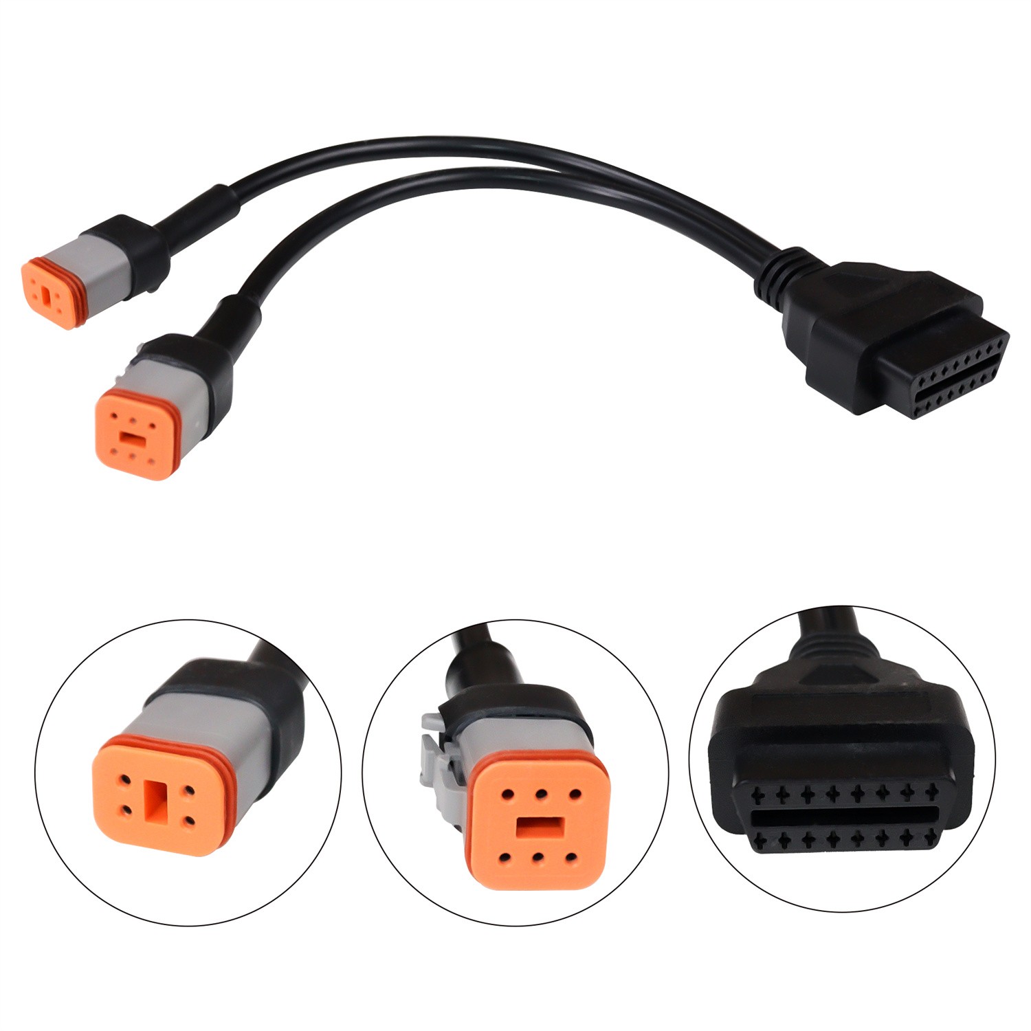 For Harley Softail Dyna Diagnostic Scanner 4Pin&6Pin to 16Pin OBD2 Adapter Cable