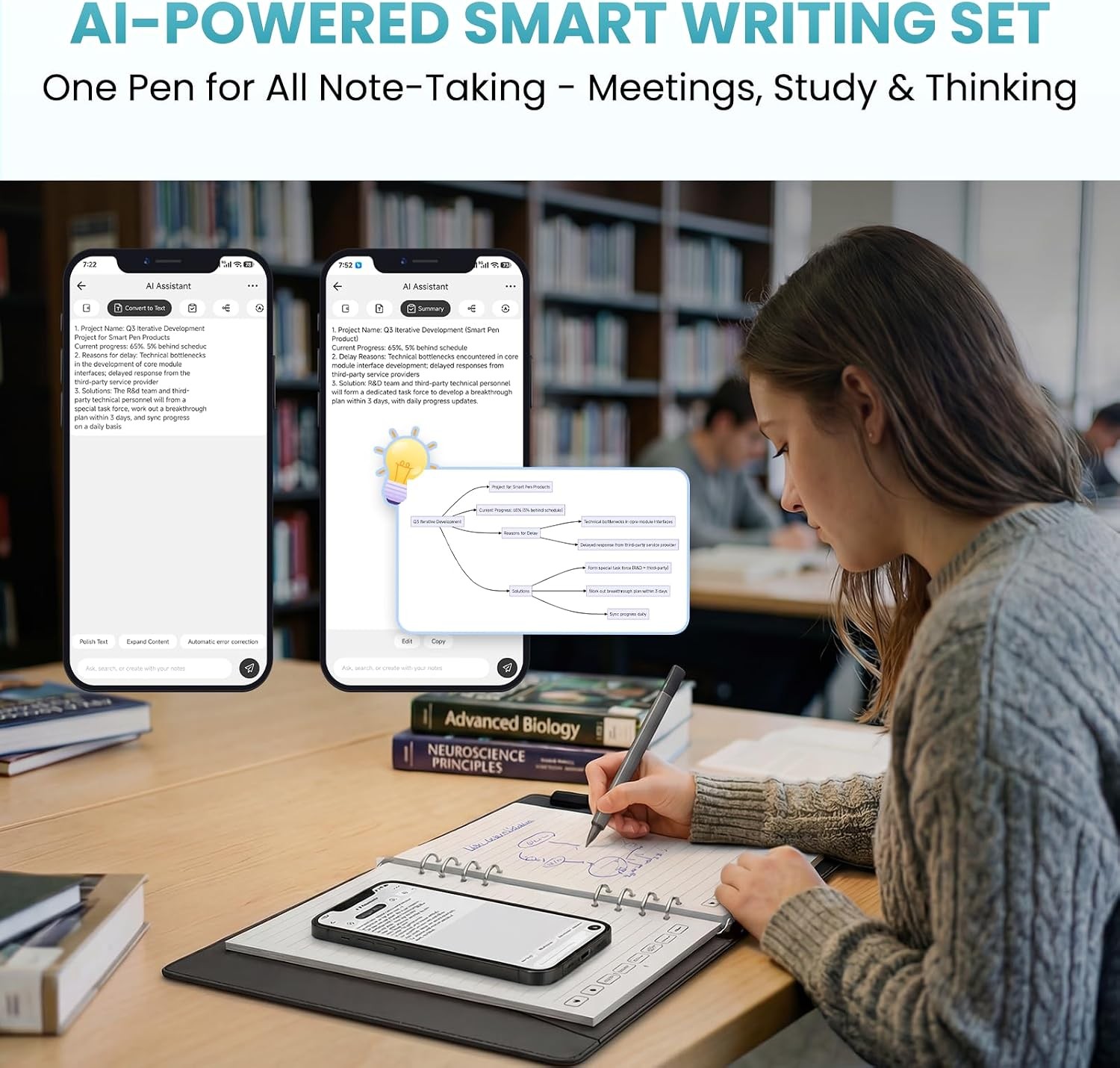 NEWYES SyncPen Smart Pen with Smart Notebook Digital Pen Sync Pen Bluetooth