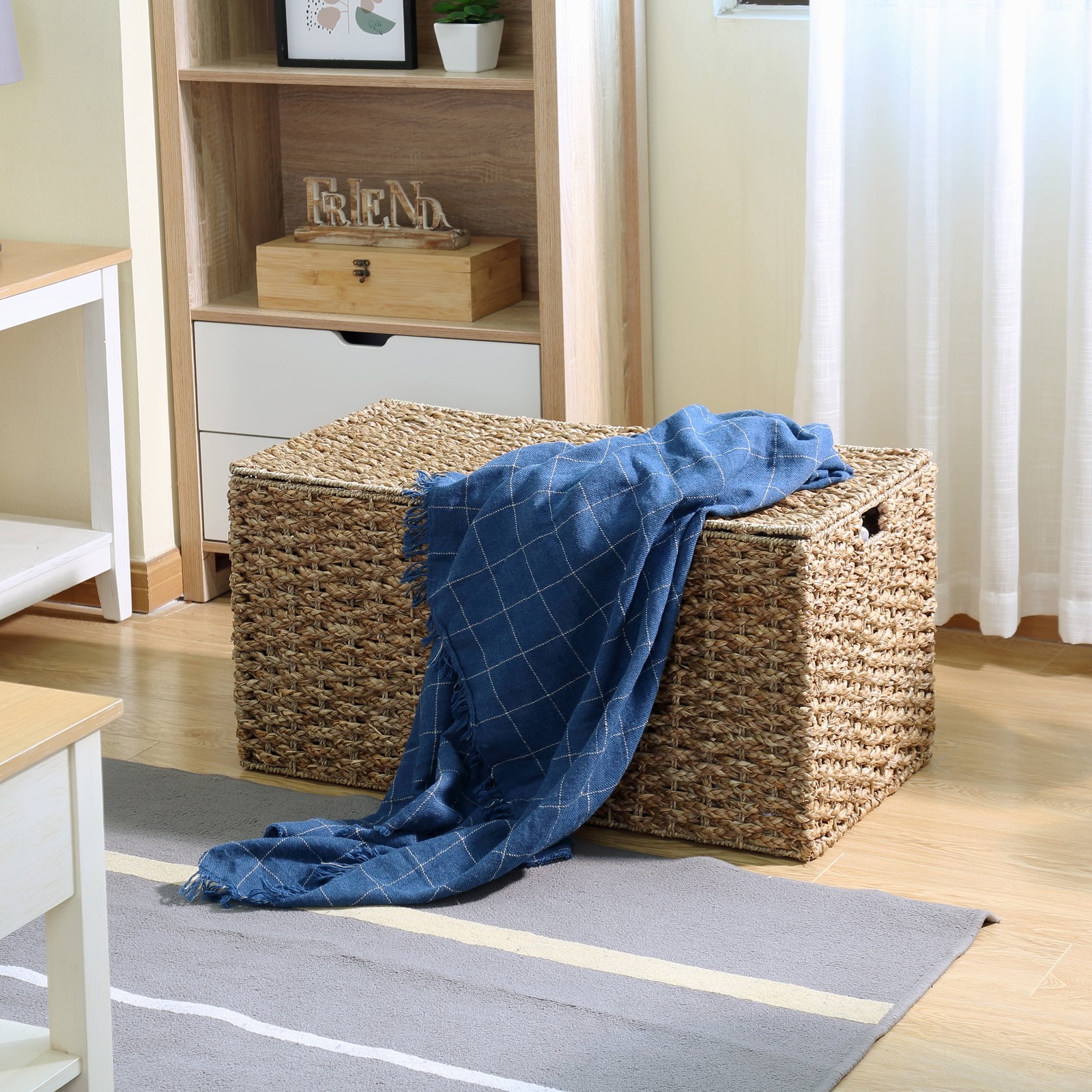 XL Braided Seagrass Storage Trunk