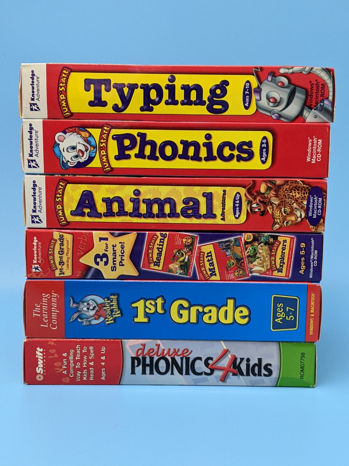 Knowledge Adventure Jump Start Phonics Typing Animal: NEW / Vintage Software Lot
