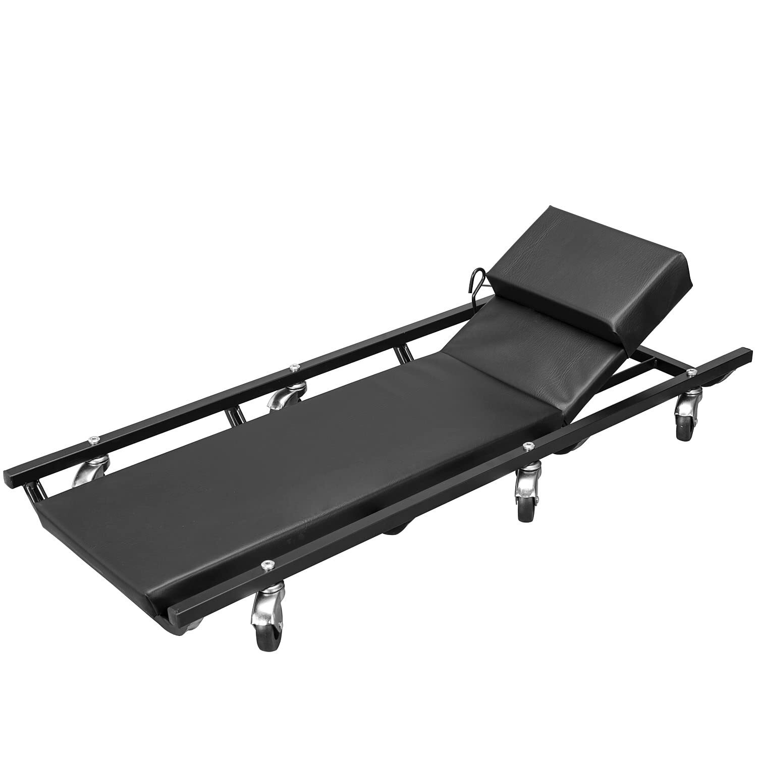BIG RED 40" Padded Rolling Garage/Shop Creepe Adjustable Headrest, Black,