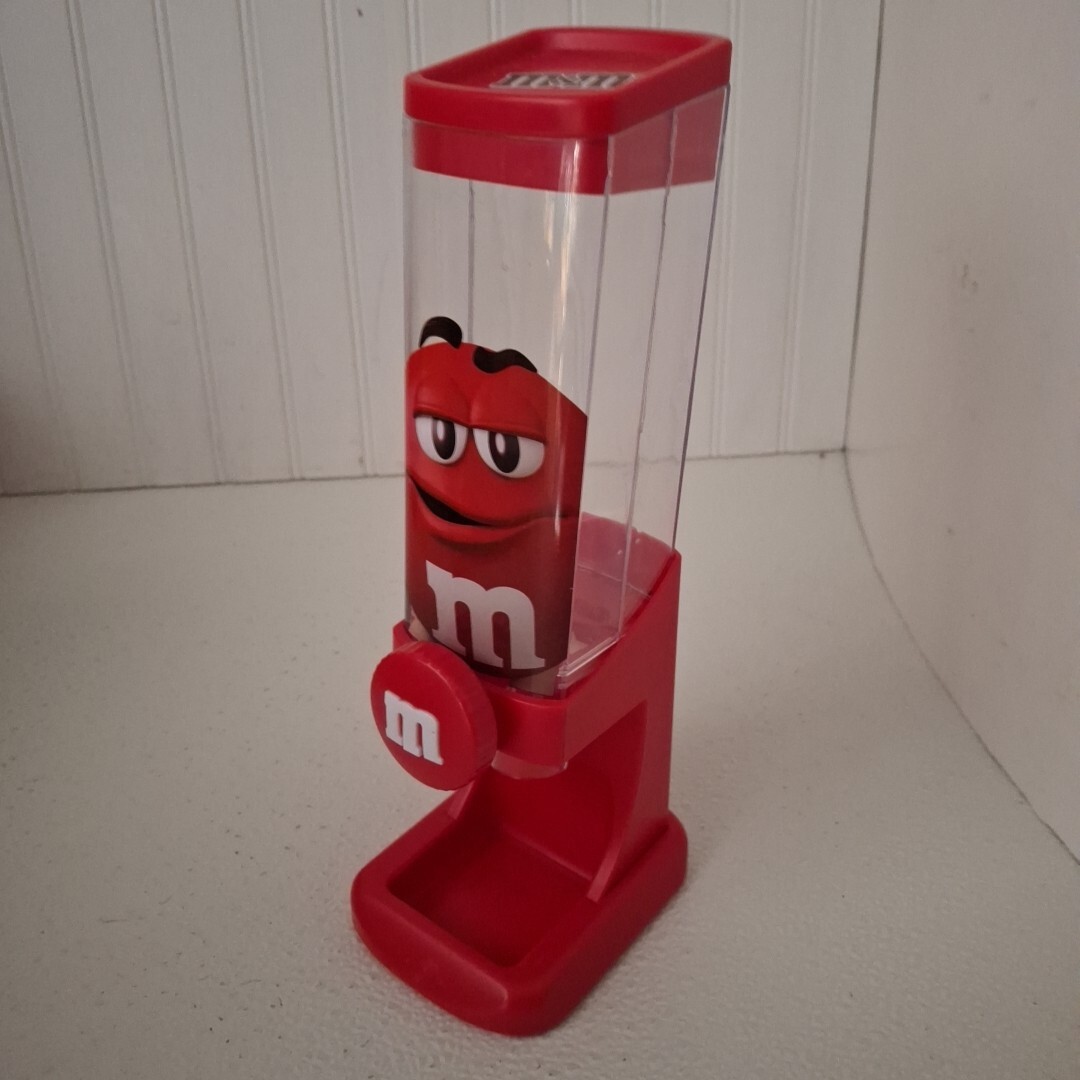 Red M&M Candy Dispenser 2018 Works Good