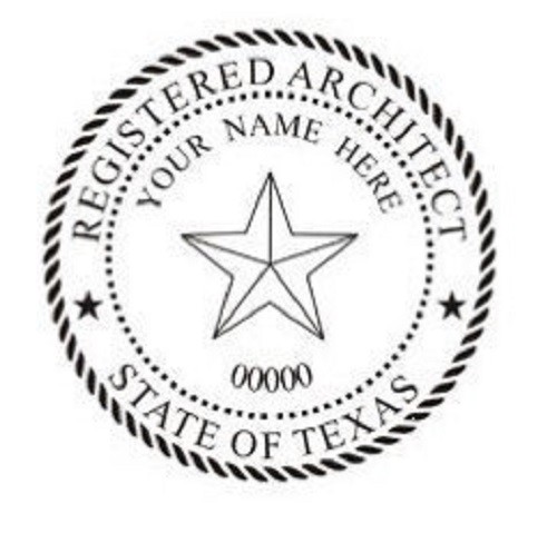 State of Texas | Custom Round Self-Inking ARCHITECT SEAL RUBBER STAMP