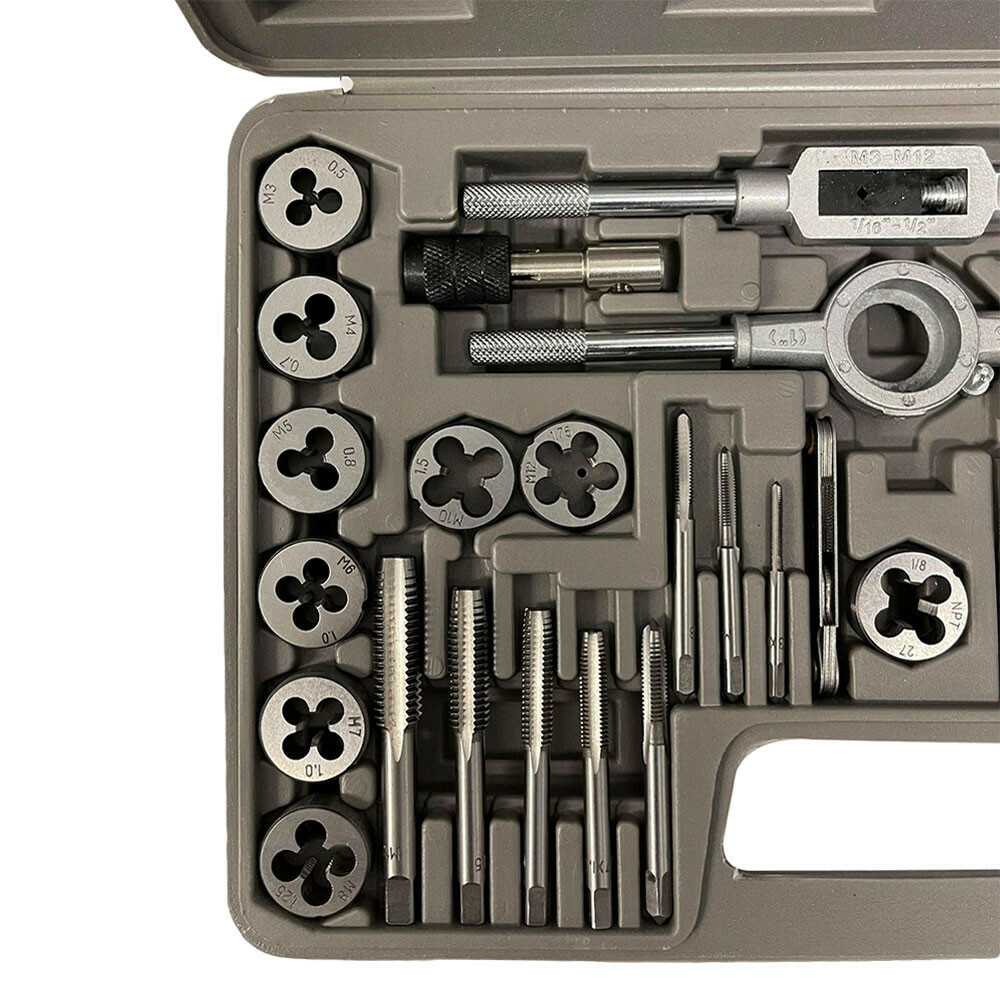 3mm- 12mm HSS Metric Tap & Die Set 40 Pc