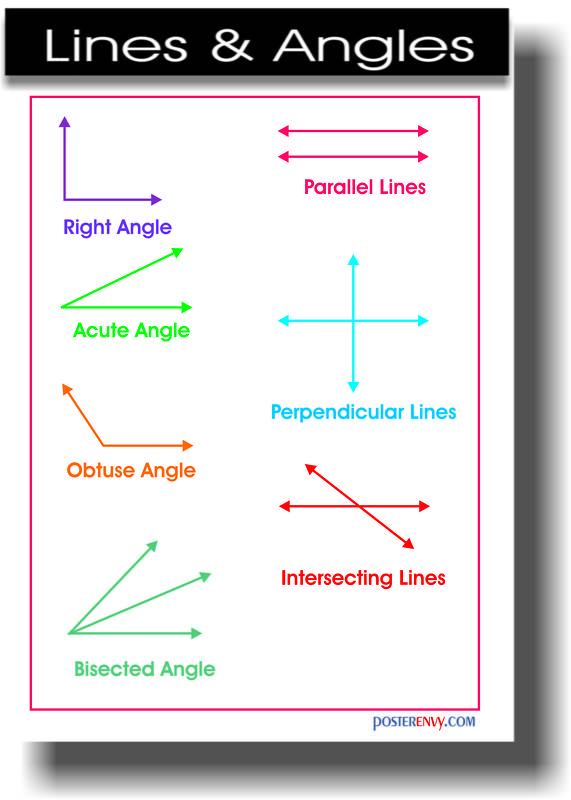 Lines & Angles -  Math POSTER