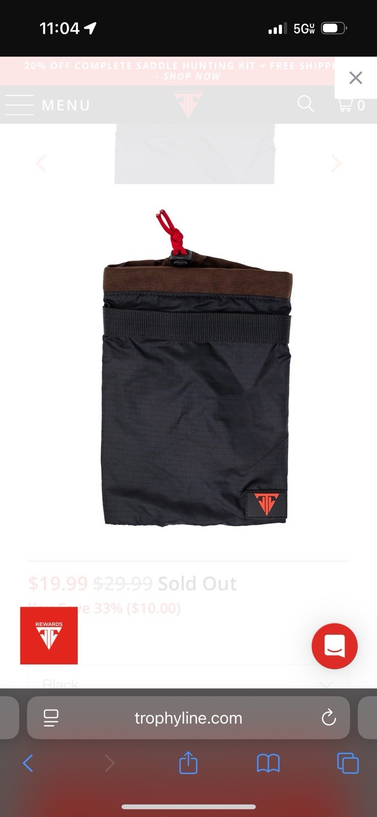 Trophyline Venatic Saddle Black With Dump Pouches