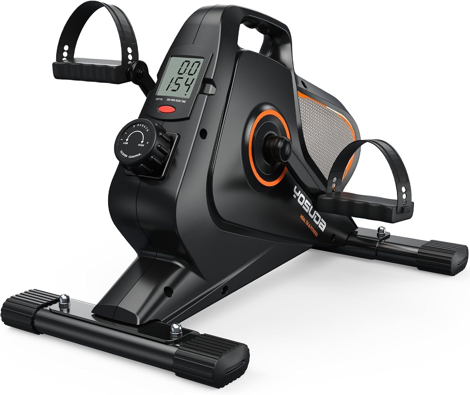 Under Desk Bike Pedal Exerciser Magnetic Mini Exercise Bike LCD 16 Resistance