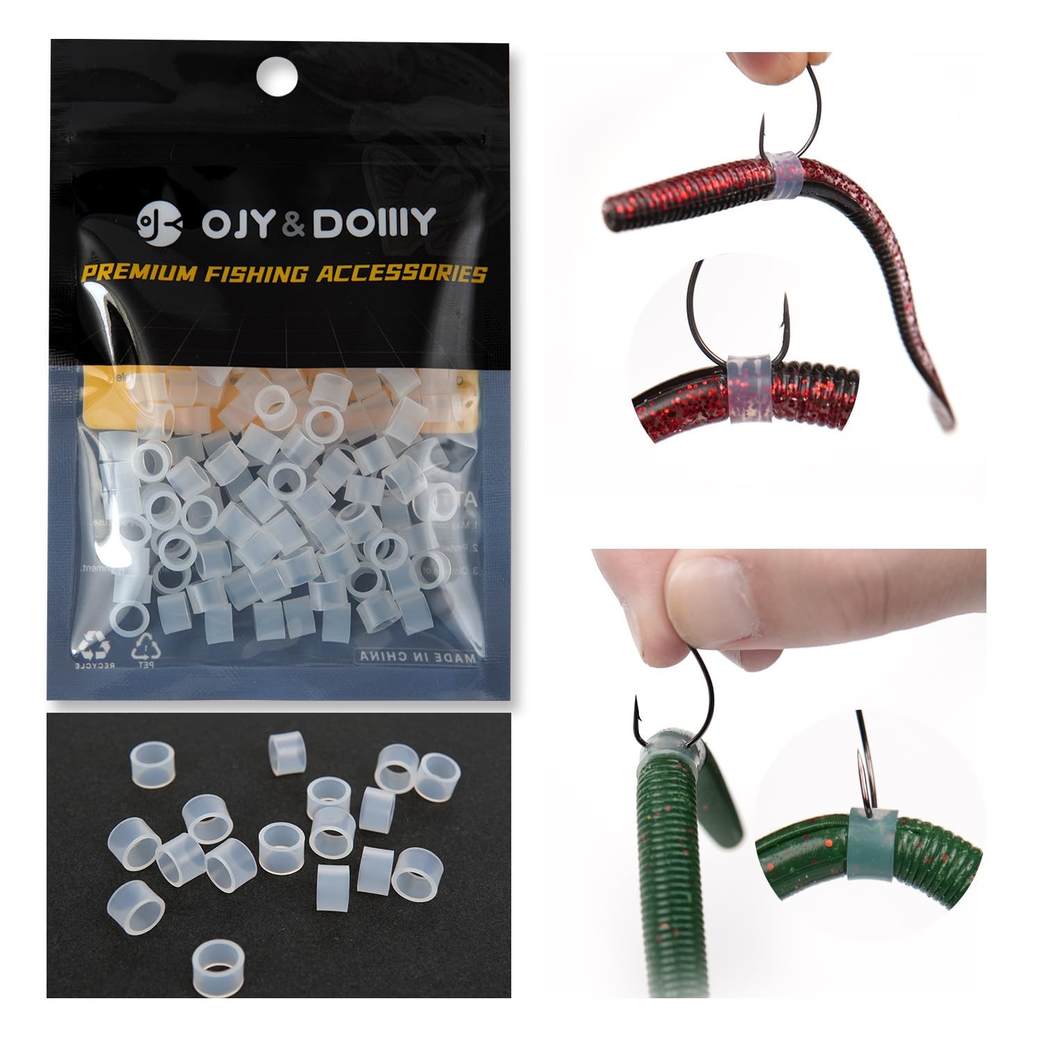 Wacky Worm O-Rings Small/Medium/Large, Medium (fits 4"-6") - Ring Only