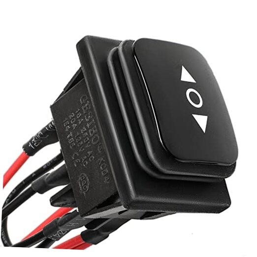 DC 12V 10A 6 Pin 3 Position (ON)-Off-(ON) (ON)-OFF-(ON) 6-Pin/Waterproof Black