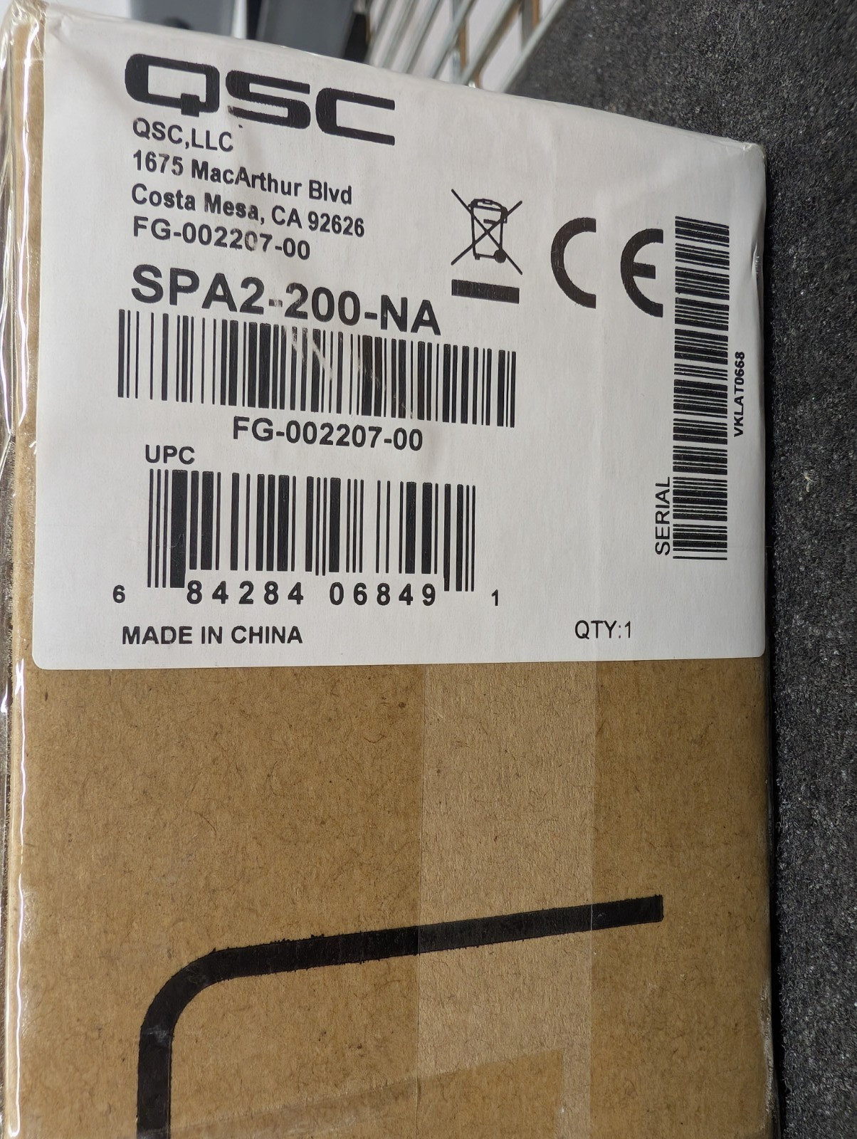 New, QSC, SPA2-200-NA, Channel Power Amplifier