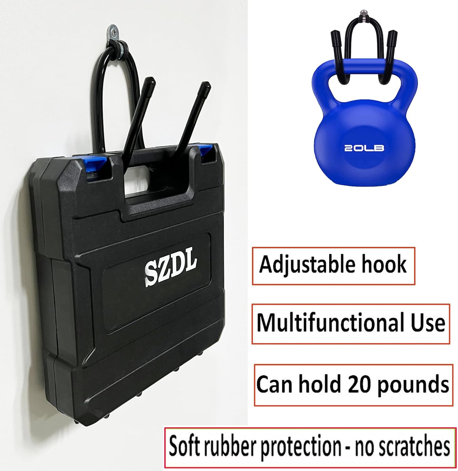 Pmsanzay Power Tool Organizer, 2 Pack Heavy Duty Drill Holder Wall Mount Hangers