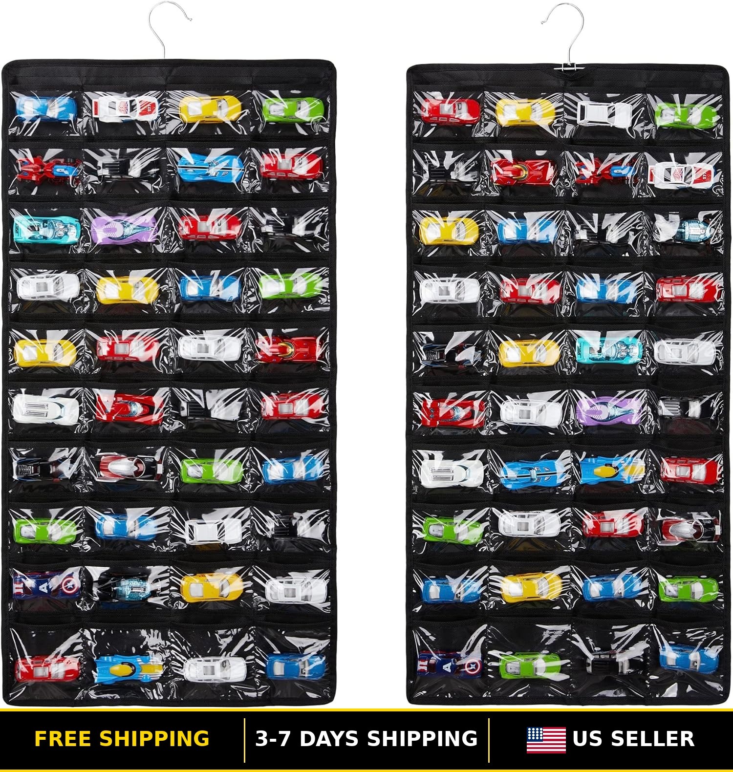 Double-Sided Storage Organizer for 80 Hot Wheels & Matchbox Cars