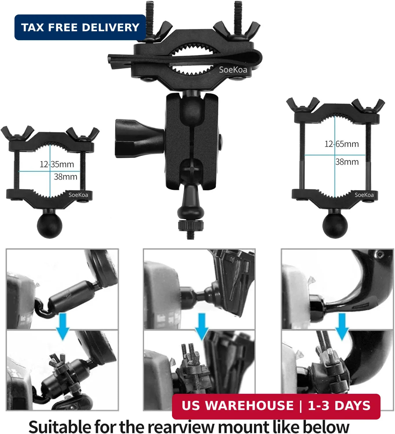 Dash Cam Mirror Mount , with 16 Different Joints, Compatible with APEMAN, UGSHDI