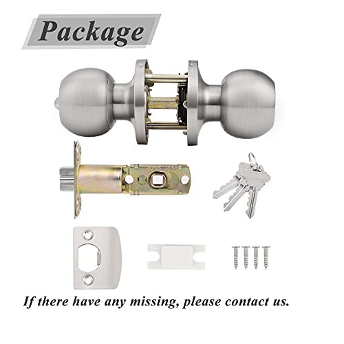 Door Locks Knobs with Same Key 8 Pack Cylindrical Keyed Entry Ball Knob