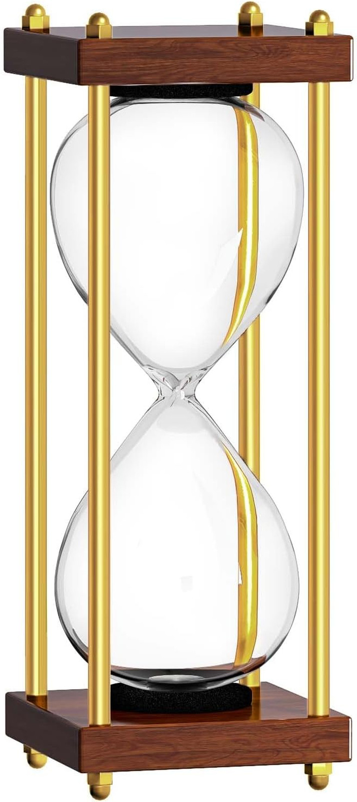 Large Fillable Wooden Hourglass Timer for Home and Office Decoration, Black