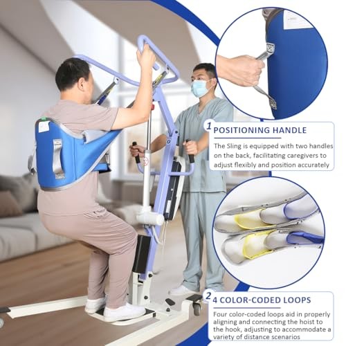 Sit to Stand Lift Sling for Elderly, Stand Assist Transfer Sling with Large