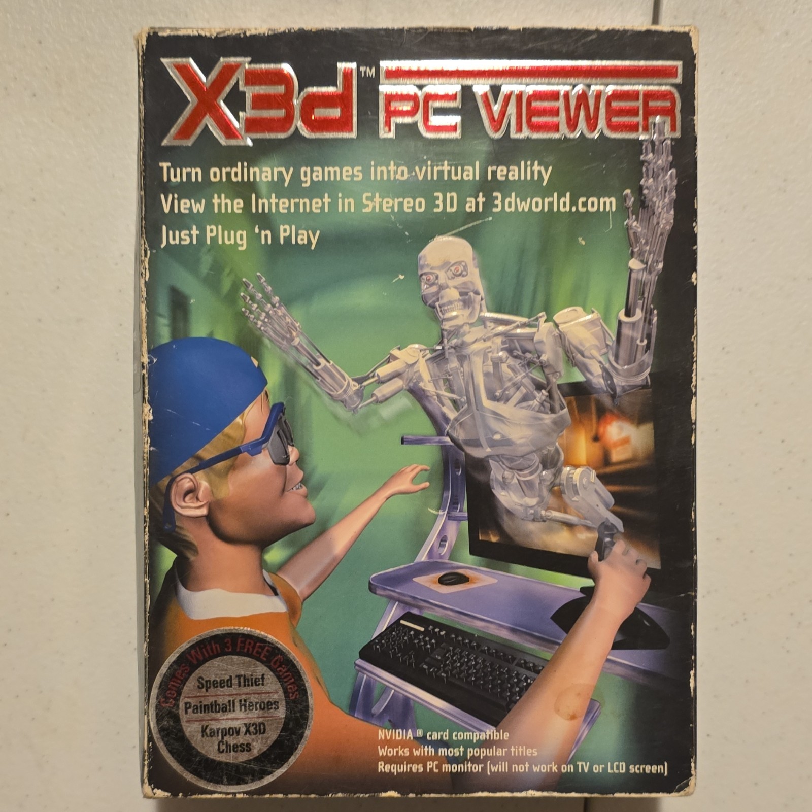 TDV Technologies X3D PC 3D Viewer System Wired Glasses Black 2002 A104076