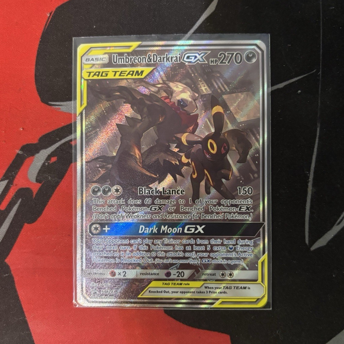 Pokemon Umbreon & Darkrai GX SM241 TAG TEAM Holo Sun & Moon Team Up Promo NM